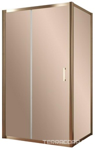 Душевое ограждение , 120x90x1900 мм, профиль бронза, стекло бронза, БЕЗ поддона ZZ Vegas Glass ZP+ZPV ZP+ZPV 120*90 05 05
