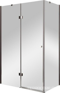 Душевой уголок 1200х1000хh1950мм, прямоугольный, "Правый"/ "Левый" распаш. дверь, с неподв.стенкой (стекло прозр. 6мм, фурн/хром),  ZZ Cezares Verona VERONA-W-AH-1-120/100-C-Cr