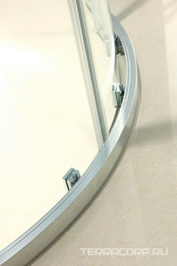 Душевой уголок 900х900хh1950мм, 1/4 круга, R550мм, 2 сдвижные дверцы с 2-мя неподв. сегм. (стекло прозрачное 6 мм, фурнит. цв.хром),  ZZ Cezares Momento MOMENTO-R-2-90-C-Cr