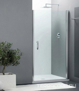 Дверь распашная R/L (прав./лев.) (66,5/70хh191см, стекло 6мм, GL прозр., фурн. 28 arg/cr, мат.хром/заглушки хром)  ZZ Provex Elegance 0001NE28GL