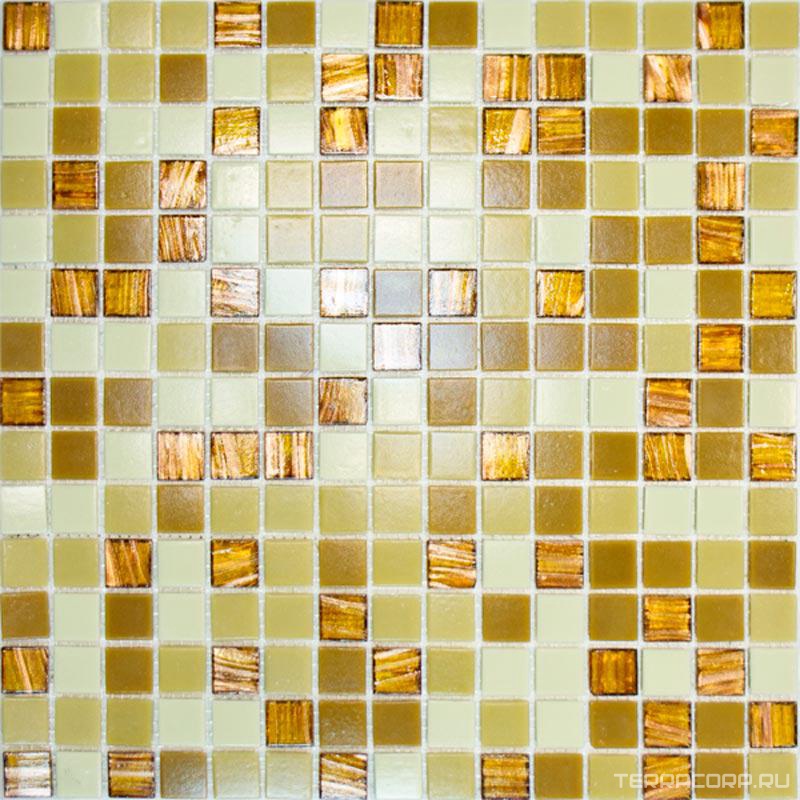 Мозаика Мастера Керамики Glass Мозаика HK-20 (чип 2x2 мм) карамельный микс ZZ32.7x32.7 XX Комбинированный, фото 3
