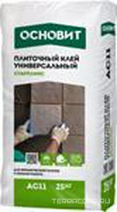 Плиточный клей универс. ОСНОВИТ СТАРПЛИКС AC11  (С1Т) 25 кг. Основит AC11 Старпликс AC11
