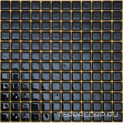 Мозаика 25FL-M-023 (черный) Интерьерная (чип 2.5x2.5) ZZ|31.5x31.5
