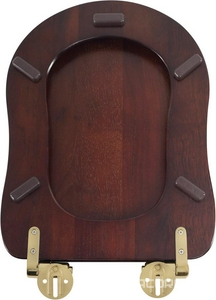 Сиденье для унитаза, с микролифтом, (орех, петли цв.золото),  ZZ Cezares Laredo CZR-T-165W-S-G