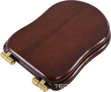 Сиденье для унитаза, с микролифтом, (орех, петли цв.золото),  ZZ Cezares Laredo CZR-T-165W-S-G