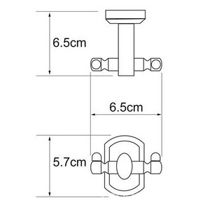 Двойной крючок, хром, Oder Wasserkraft oder K-3023D