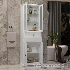 Пенал  60 напольный 582х1982х380 мм , цвет белый, фурнитура бронза ZZ Opadiris Риспекто Z0000012640