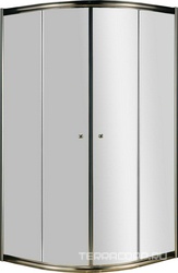 Душевой уголок 900х900хh1950мм, 1/4 круга, R550мм, две раздвижные двери (стекло прозрачное 6мм, фурнитура цв.бронза), Giubleo ZZ