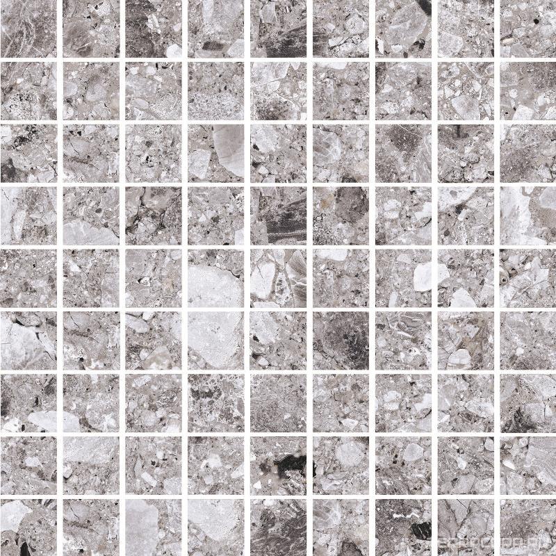 Мозаика Kerranova Terrazzo Мозаика K-331 светло-серый мат. 30x30 Серый, фото 3