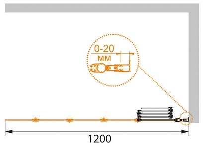 Штора на ванну, 5-ти секционная, складная, 1200хh1400мм, "Правая"/"Левая", (профиль цв.хром, стекло 5мм прозрачное),  ZZ Cezares Pratico PRATICO-V-5-120/140-C-Cr