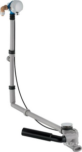 Слив-перелив д/в, удлин.,с подводом воды через перелив, поворотн. ручка и крышка сливн. отв. в компл. (цв. хром) Geberit Uniflex ZZ Geberit Универсал 150.711.21.1