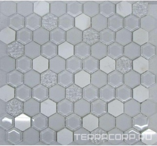 Мозаика Спектр-М Микс стекло Мозаика из стекла на сетке SK10-049 29.5x30.5 Комбинированный 