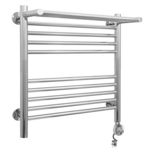 Полотенцесушитель "+" 600*500 мм + 1 прямая полка., электрический, пульт управ. справа, в комплекте 4 телескоп.кроншт. цв.хром ZZ Сунержа Богема 00-0507-6050