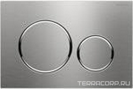 Клавиша двойного смыва, (нержавеющая сталь, кольца кнопок цв.хром),  ZZ Geberit Sigma 20 115.882.SN.1