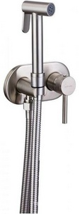 Смеситель совмещённый с гигиеническим душем, (готовый комплект: лейка, шланг 120см., скрытая часть), (металл цв.браш.никель),  ZZ Allen Brau Priority 5.31005-BN