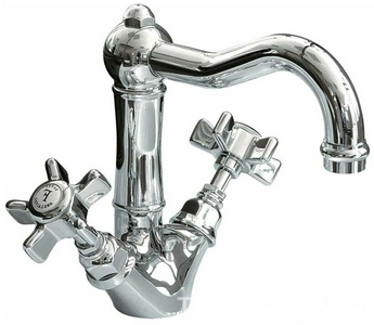 Смеситель для раковины на 1 отв. с д/к, (цв.гальван.золото, ручки Half Dome), Nicolazzi ZZ Nicolazzi Tradizionale 1432 GB 70