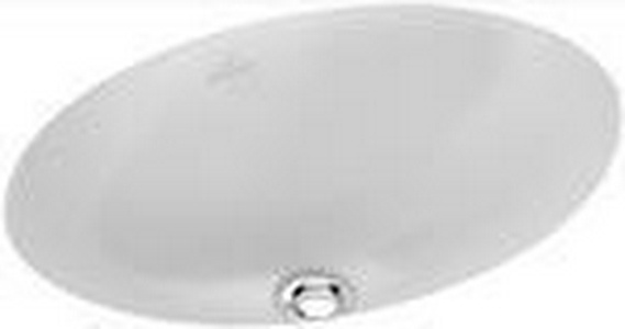 Раковина встраиваемая снизу 570/485х405мм, удинённый рычаг для пробки д/к, крепёж в компл., (цв. 01white),  ZZ Villeroy & Boch Loop & Friends 61612001