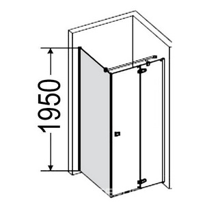 Боковая стенка для распашной двери 965-990хh1950мм, прав./лев., (стекло 6мм, GL проз., фурн. 05 полир.алюм) СOMBI ZZ Provex Combi 0005 CW 05 GL