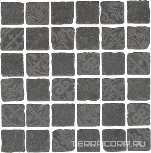 Керамогранит Kerama Marazzi Про Фьюче  антрацит мозаика дек.SAB+BR (гр.) 30x30 ZZ Черный 