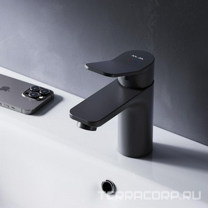 Смеситель для раковины Х-Joy, без д/к, цвет черный матовый AMPM X-Joy F85A02122