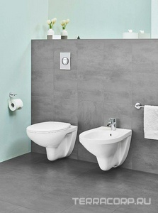 Смеситель для биде, однорычажный, с дон. клап., гибк.подвод., хром KL Grohe BauEdge 23331000