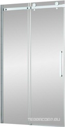 Дверь в нишу 1200(1175-1225)хh1950мм, сдвижная с неподв. сегм., вход 505мм справа/слева, (стекло прозрачное 8мм, фурнит. цв.хром), Stylus-M XX