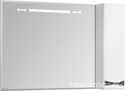 Зеркало-шкаф  100, правый, 1000х686х165, с подсветкой, цвет белый глянец,  крепеж в комплекте ZZ Aquaton Диор 1A167902DR01R
