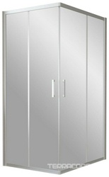Душевое ограждение ZA-F, 900x1200x1900 мм,  профиль матовый хром, стекло прозрачное с покрытием QuickNano, БЕЗ поддона ZZ