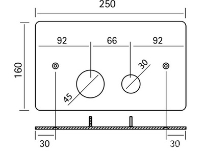 Клавиша двойного смыва, для монтажных рам (инсталяций) Geberit UP720-320, для унитазов, (кнопки квадратные, цв.нерж.сталь),  ZZ Cisal Xion ZA001750 D1