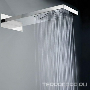 Душевая панель (вехний стационарный, стеновой душ) 200х500h24мм, с одним режимом дождь, подключение на 1/2, (цв.хром), 1 ZZ Bossini Manhattan i00575 030