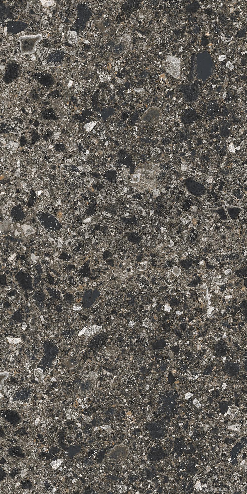 Керамогранит Kerranova Terrazzo Керамогранит K-333/MR темно-серый матовый 60х120 Серый, фото 5