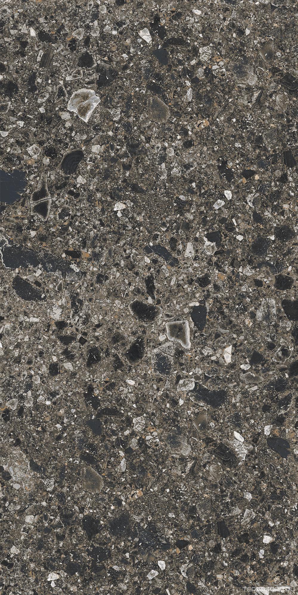 Керамогранит Kerranova Terrazzo Керамогранит K-333/MR темно-серый матовый 60х120 Серый, фото 6