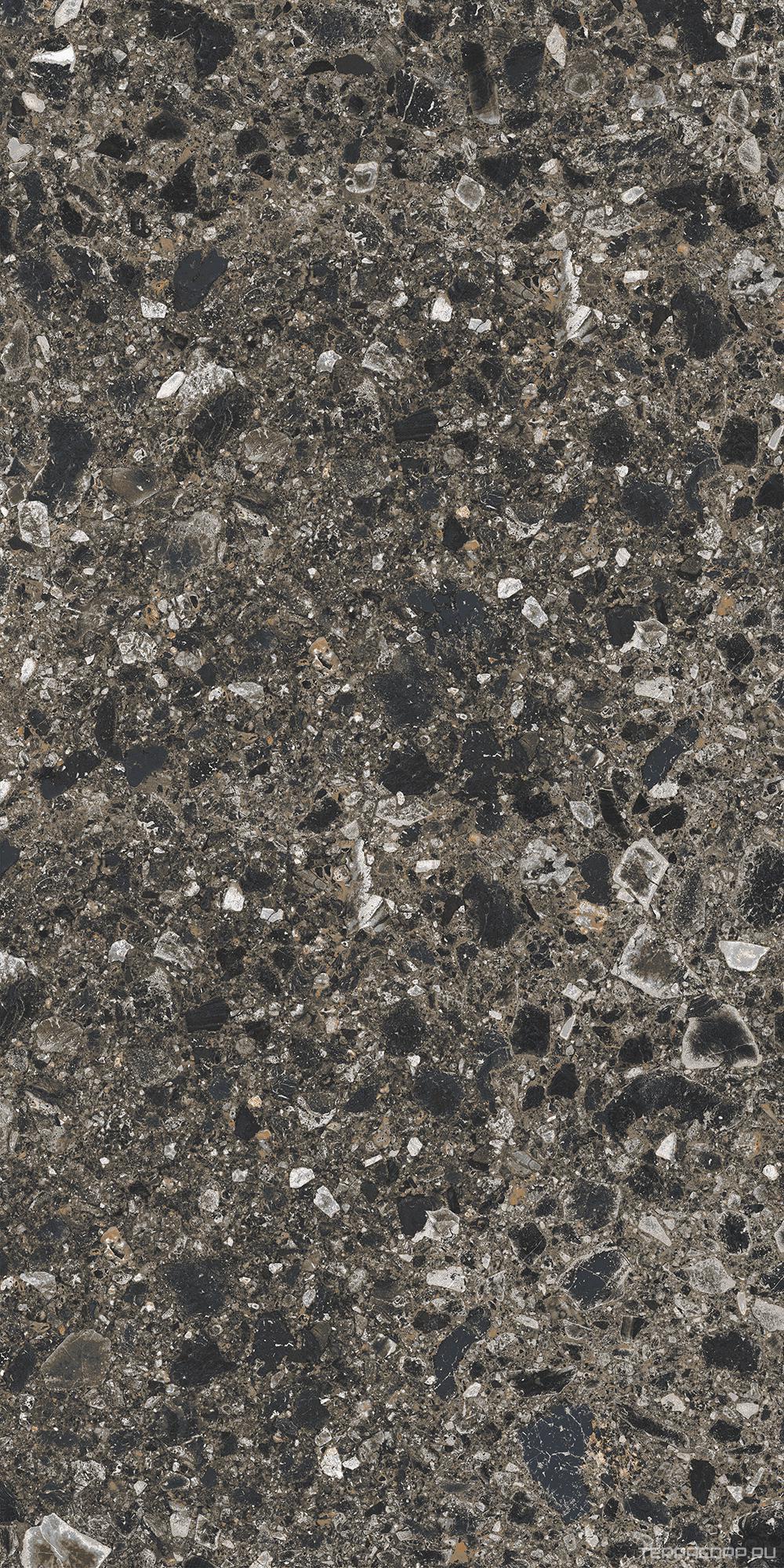 Керамогранит Kerranova Terrazzo Керамогранит K-333/MR темно-серый матовый 60х120 Серый, фото 4