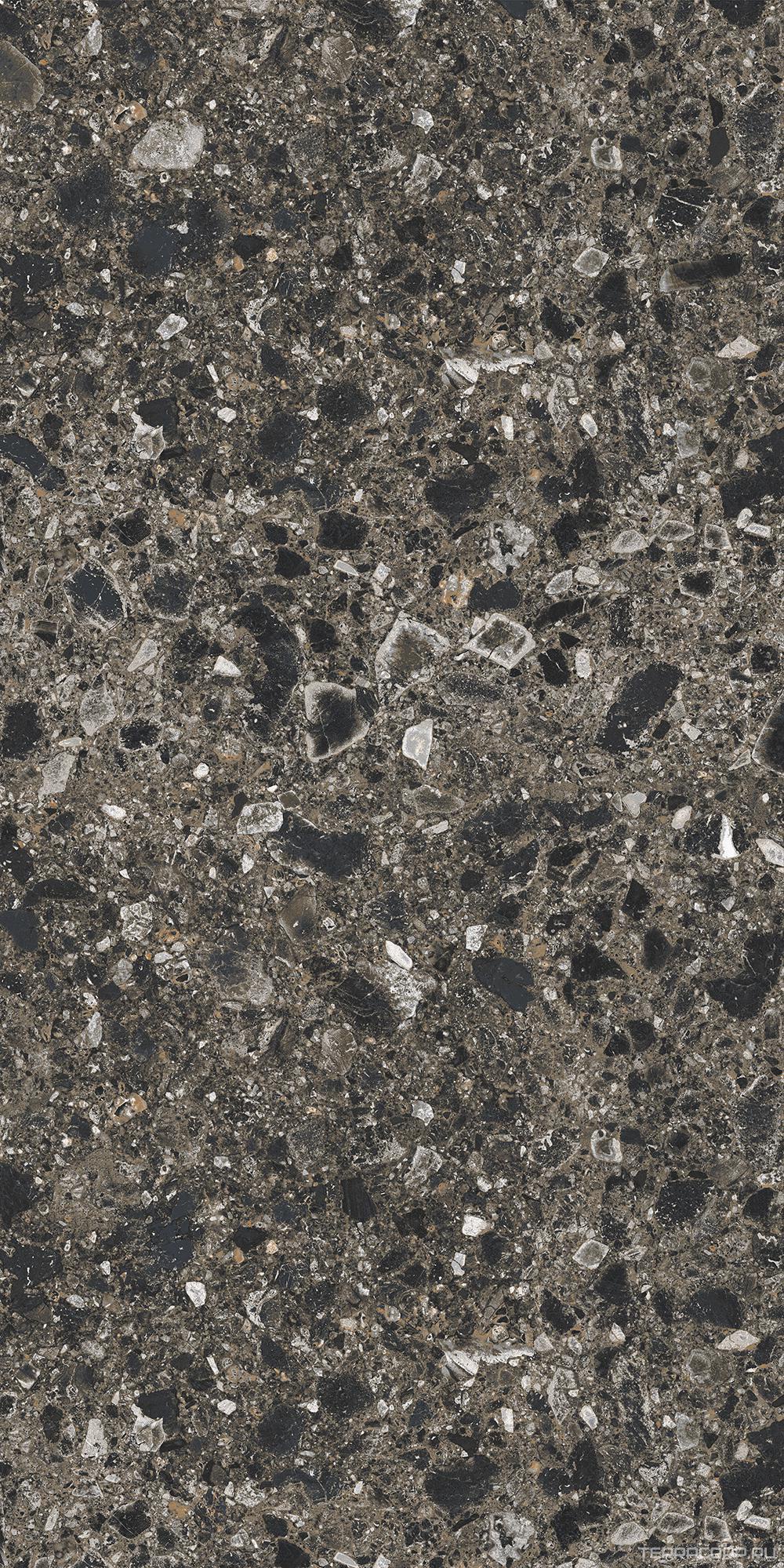 Керамогранит Kerranova Terrazzo Керамогранит K-333/MR темно-серый матовый 60х120 Серый, фото 7