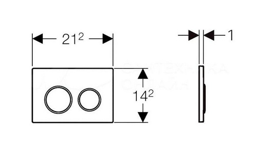 Клавиша смыва, (пластик цв.белый / обод на кнопках позолоченный), 20 ZZ Geberit Omega 115.085.KK.1