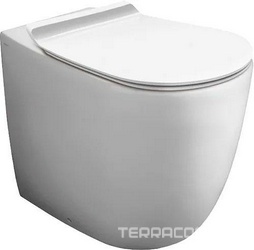 Унитаз 56х36,5хH50см,ВЫСОКИЙ,приставной,монтаж с встр.в стену бачком или бачком арт.СЕ09/D 20,безобод,(без сиден),БЕЗ крепеж к полу арт.F 88,VignoniZZ