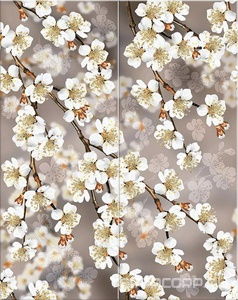 Керамическая плитка Azori Amati Панно  Sakura  (2 шт) I50.5x40.2 Розовый 