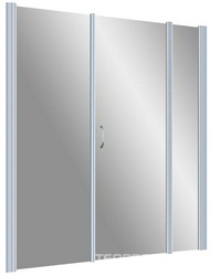 Дверь в нишу EP-2F, 210x190 см, распашная, правая, профиль мат.хром, стекло прозрачное, с покрытием  QuickNano ZZ