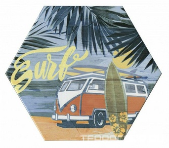 Керамическая плитка Kerama Marazzi Бенидорм Серфинг дек ст. 20х23,1 ZZ Синий 