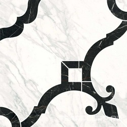 Фрагонар наборный белый 1/4 розона  пол набор. 30х30| ZZ