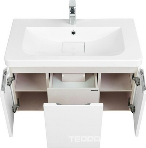 Тумба подвесная "ШЕРИЛЛ-85", 844*440*457 мм, цвет белый глянец, без раковины крепеж в комплекте ZZ Aquaton Шерилл 1A208801SH010