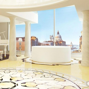 Ванна 2000хh710мм, круглая,отдельност, литой камень S-Sense, поверхн. матовая, регулир.опоры, нажим.слив цв.хром в компл.,  ZZ Salini Isola 101111M / хром