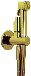 Смеситель совм. с гигиеническим душем, шланг 120см, (цв.золото), FIMA Carlo Frattini XX Fima Carlo Frattini PALOMA FLAT F2310OR