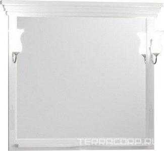 Зеркало  105, 1090*1010*120мм, цвет белый/9003, без светильн. ном. n034294, крепеж в комплекте ZZ Opadiris Риспекто Z0000012655