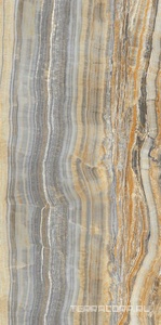 Керамогранит Ariostea Ultra Onici Grey Onyx Vein Cut Lucidato (Shiny) 6 мм KL 75x150 Серый 