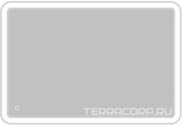 Зеркало 1000x30x600мм, реверс., с встроенным по периметру светильником и сенсорным выключателем, 12W, 220-240V, BelBagno ZZ