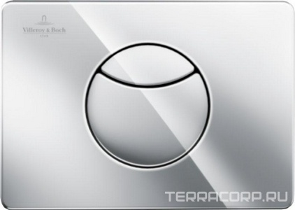 Клавиша двойного смыва (высококачественный композитный материал (пластик) цв. хром глянец),  E100 ZZ Villeroy & Boch ViConnect 92248561