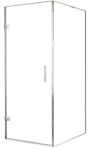 Душевое огражд., дверь расп. крепл. СЛЕВА 1000мм, бок. стенка 1200мм х h2000мм, (проф.глянц хром, стекло Бронза с Anti-Pla. 6/8мм),  ZZ Huppe Huppe Solva SR2580 092 378