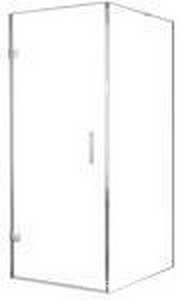 Душевое огражд., дверь расп. крепл. СЛЕВА 1000мм, бок. стенка 1200мм х h2000мм, (проф.глянц хром, стекло Бронза с Anti-Pla. 6/8мм),  ZZ Huppe Huppe Solva SR2580 092 378