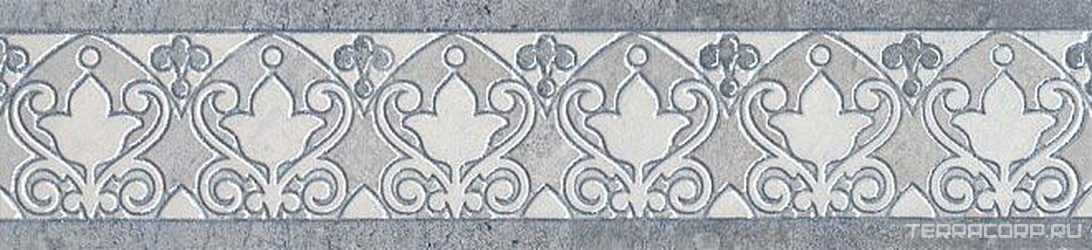 Бордюр Монтаньоне серый лаппатированныйXX|9.5х40.2